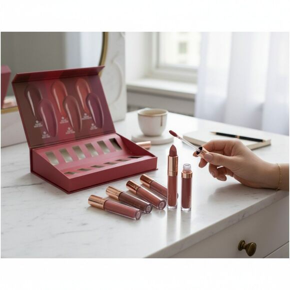 Farmasi Make Up Nudes for All Lip Gloss Box (6 lip glosses) new Natural Product
